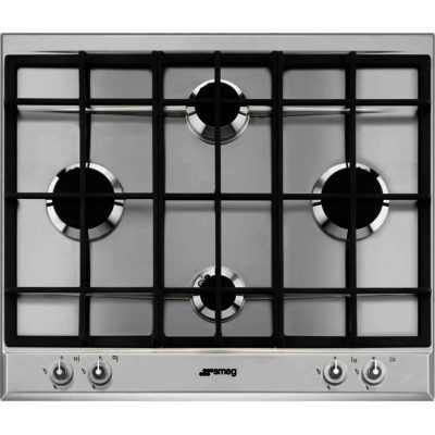 Smeg P1640XT 60cm Stainless Steel Linea 4 Burner Gas Hob in Stainless Steel